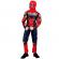 Set costum iron spiderman ideallstore®, new era, rosu, marimea 3-5 ani, manusa cu discuri inclusa