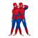 Set costum ultimate spiderman ideallstore® pentru copii, 100% poliester, 110-120 cm, rosu, manusa ventuze si masca led