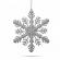 Ornament de crăciun - cristal de gheață argintiu - 29 x 29 x 1 cm