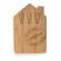 Set craciun platou lemn si tacamuri servire branzeturi 20x30 cm