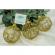 Set de 3 ornamente de brad, flippy, de tip glob, auriu, cu ø de 10 cm, din metal, cu finisaj sclipitor , cutie  10  cm adancime x 30  cm lungime x 10  cm inaltime