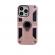Husa protectie flippy compatibila cu apple iphone 13 pro defender model 5 cu suport prindere inel,roz auriu