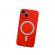 Husa magsafe pentru apple iphone 12, silicon, protectie pentru camera, magnetica, incarcare wireless,  flippy, rosu