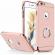 Husa pentru Apple iPhone 6 / iPhone 6S Inel Rose-AuriuElegance Luxury 3in1