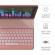 Husa Tableta Tastatura Apple Ipad 2nd Generation 9.7 Air 2 Smartbook Keypad ofera protectie Luxury Rotire 360 Rose