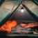 Lampa camping 3w - 5w, efect flacara cu incarcare usb tip c