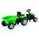 Tractor pilsan cu pedale si remorca verde, pils07 316 verde