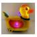 Jucarie interactiva bebelusi, rata cu oua, galben, 3 ani+, 16 cm