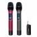 Set 2 microfoane profesionale xiaokoa omnidirectionale wireless, pentru karaoke, prezentari, raza actiune 80 m, negru