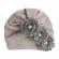Caciulita tip turban cu floricele cu perlute (marime disponibila: 6-9 luni
