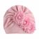 Caciulita tip turban cu floricele cu perlute (marime disponibila: 6-9 luni