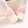 Cizmulite plusate ivoire cu roz pentru fetite (marime disponibila: 9-12 luni