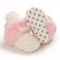 Cizmulite plusate ivoire cu roz pentru fetite (marime disponibila: 9-12 luni