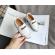 Pantofi eleganti albi tip mocasini pentru baietei (marime disponibila: marimea