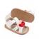 Sandalute albe cu doua inimioare (marime disponibila: 3-6 luni (marimea 18