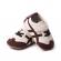 Adidasi ivoire cu maro pentru bebelusi (marime disponibila: 3-6 luni (marimea