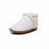 Pantofiori albi imblaniti pentru fetite - lulu (marime disponibila: 3-6 luni